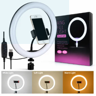 Ring Light with Mobile Holder Adjustable Brightness