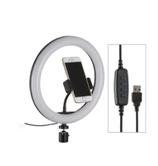 Ring Light with Mobile Holder Adjustable Brightness