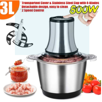 Electric Meat Grinder 4 Sharp Blades,Stainless Steel Food Grinder for Meat