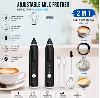 Electric Coffee Beater & Grinder – USB Powered Portable