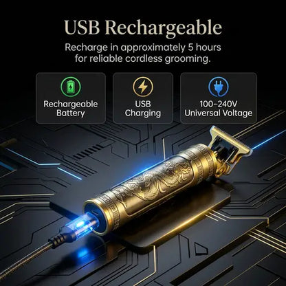 T9 Professional Hair Trimmer for Men USB Rechargeable Beard Trimmer
